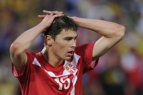Nikola Zigic, Srbija-Gana, fudbalska utakmica tokom SP 2010