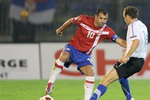 Dejan Stankovic tokom utakmice Srbija-Estonija, Beograd, EP 2012
