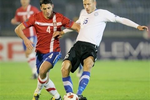 Gojko Kacar tokom utakmice Srbija-Estonija, Beograd, EP 2012