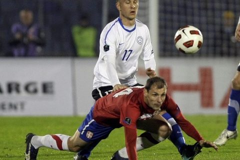 Milan Jovanovic tokom utakmice Srbija-Estonija, Beograd, EP 2012