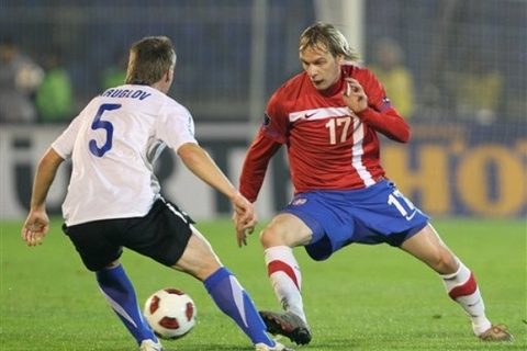 Milos Krasic tokom utakmice Srbija-Estonija, Beograd, EP 2012