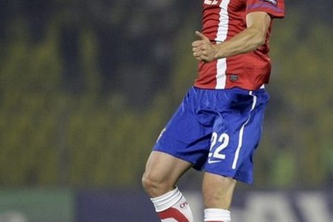Zdravko Kuzmanovic gol tokom utakmice Srbija-Estonija, Beograd, EP 2012