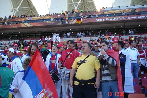 Atmosfera na tribina tokom utakmice Srbija-Nemacka